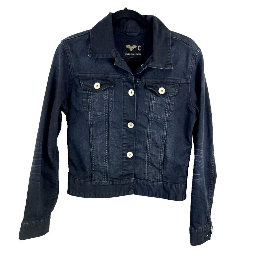 Carreli Jeans Vintage Black Jean Jacket Womens Size M